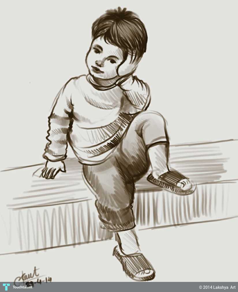 825x1011 Cute Boy Touchtalent - Cute Boy Sketch