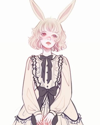 320x400 Sketch Of A Cute Bunny Amplt3 - Cute Bunny Sketch