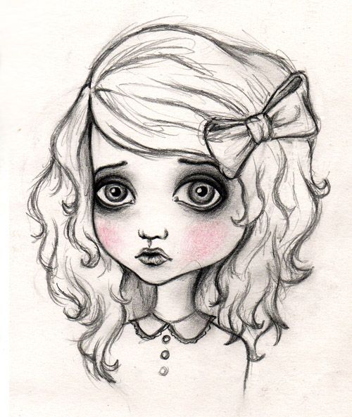 500x593 Such A Cute Cartoon Sketch Of A Girl I Love When They Make The - Cute Cartoon Sketches