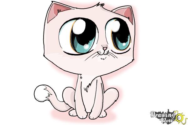 600x400 How To Draw A Cute Cat - Cute Cat Sketch