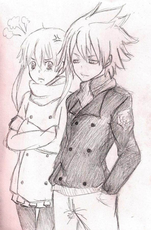 593x900 Drawn Anime Couple - Cute Couple Sketches