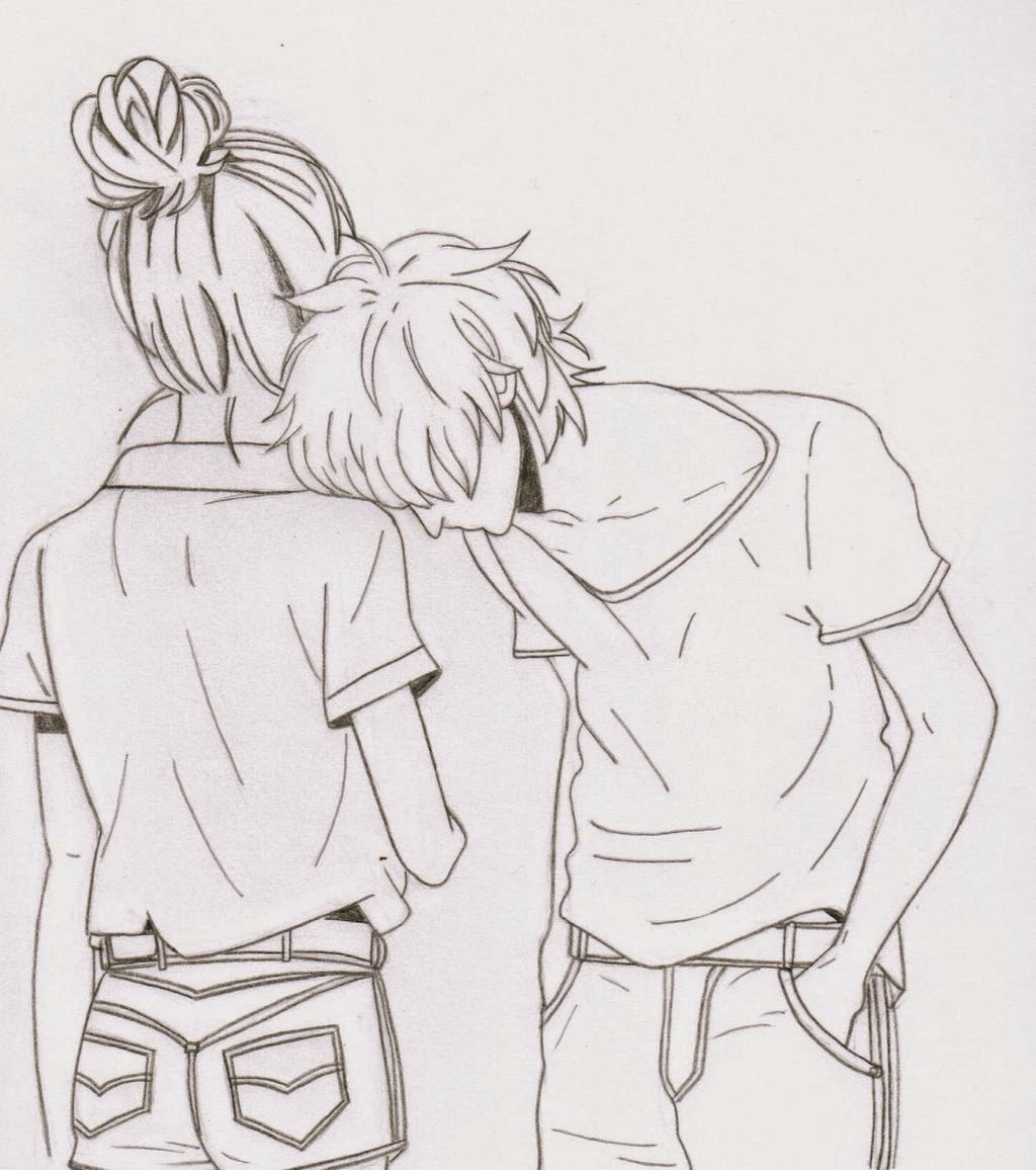 1024x1156 Pictures Cute Couple Sketches To Draw In Color, - Cute Couple Sketches