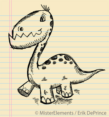 360x384 Cute Dinosaur Sketch By Erikdeprince - Cute Dinosaur Sketch