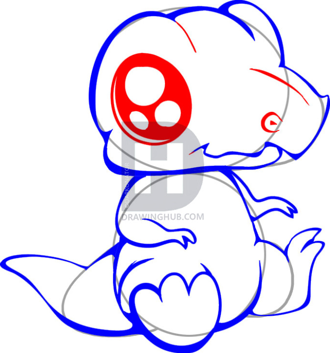 674x720 How To Draw A Cute Dinosaur, Step By Step, Drawing Guide, By - Cute Dinosaur Sketch