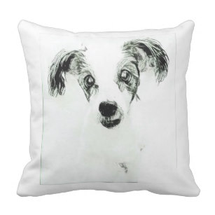 307x307 Cute Dog Sketches Pillows - Cute Dog Sketch