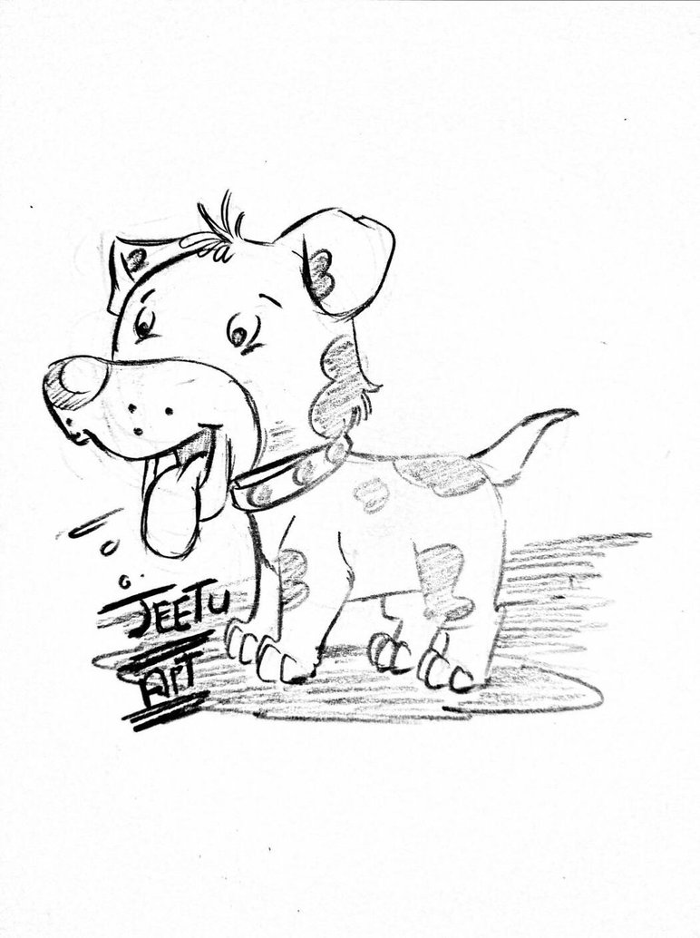 772x1034 Cute Dog Sketch By Jeetuart - Cute Dog Sketch