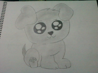 320x240 Cute Dog - Cute Dog Sketch