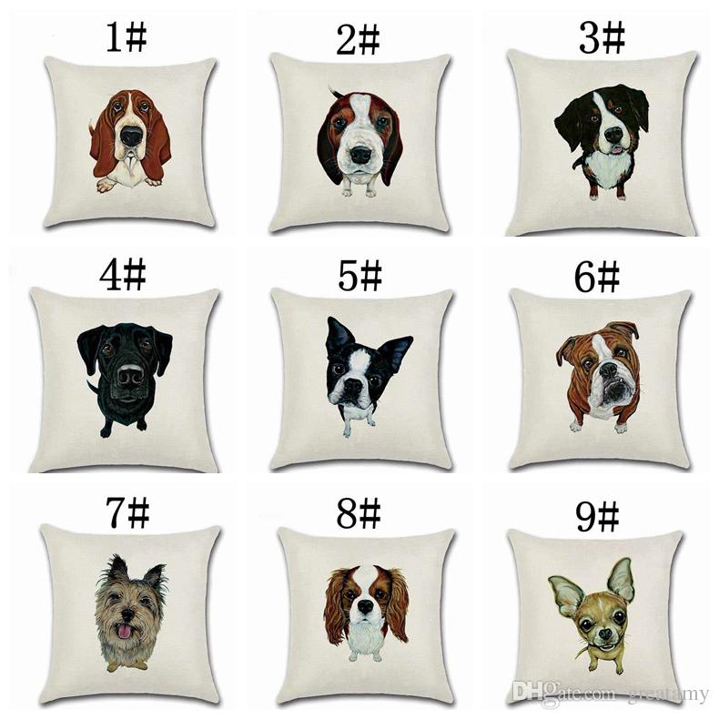 790x790 Cute Dog Cartoon Sketch Series Digital Pattern Pillowcase European - Cute Dog Sketch