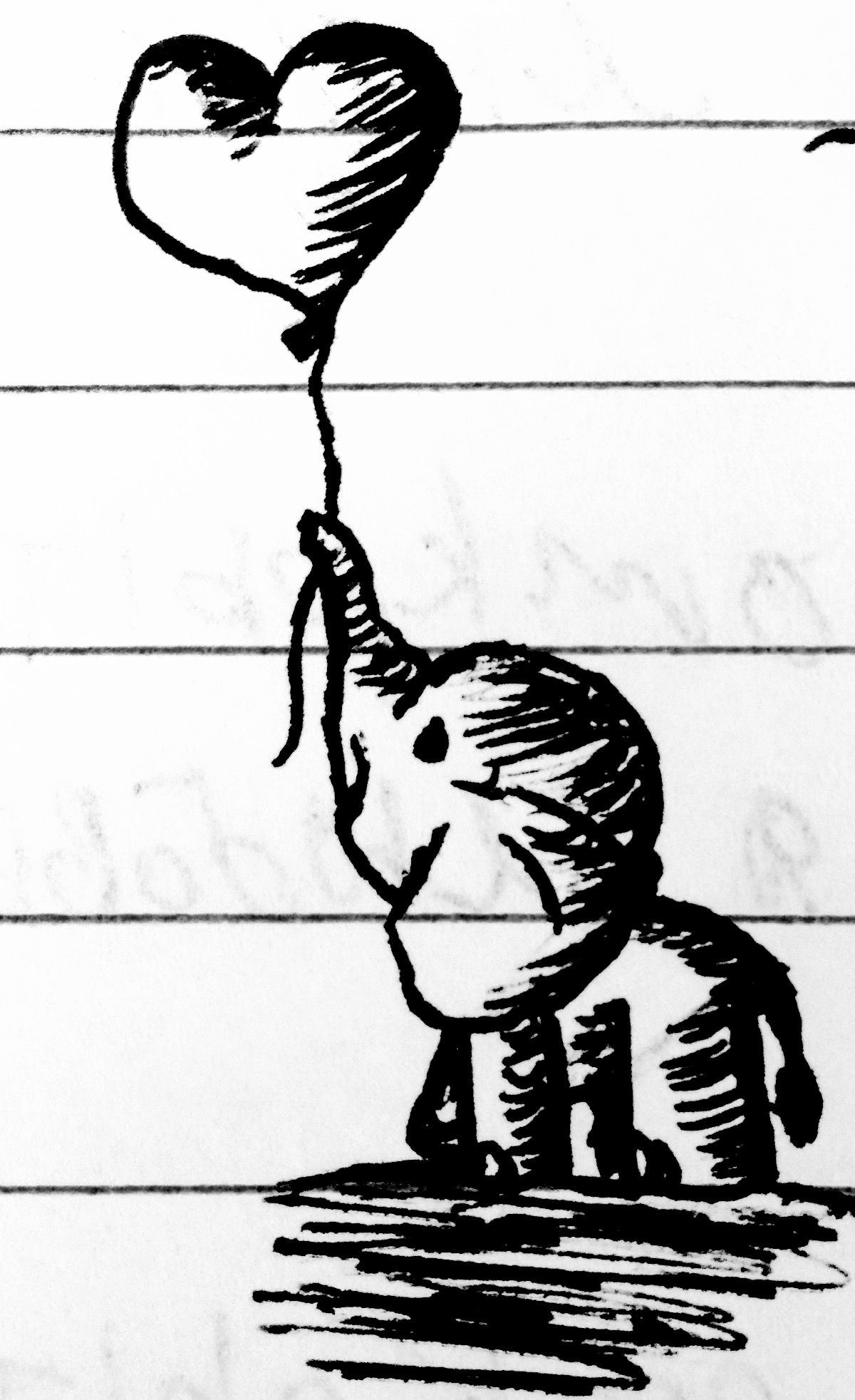 1200x1964 Cute Elephant Drawing - Cute Elephant Sketch