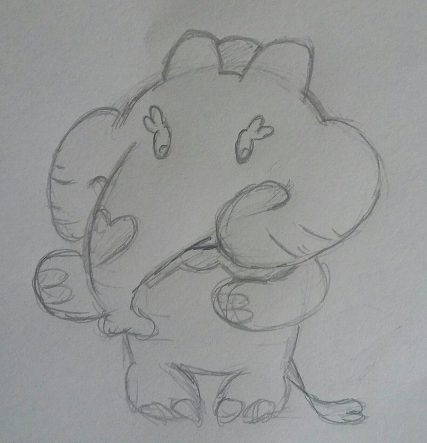 877x910 Concept Sketch - Cute Elephant Sketch