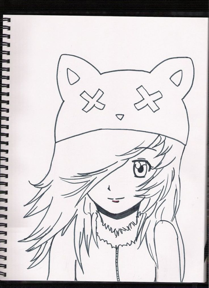 736x1012 Cute Emo Anime Girl Drawings Bedwalls.co - Cute Emo Sketch