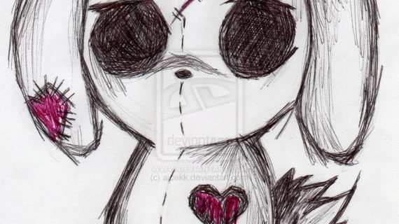 570x320 Drawn Adorable Emo - Cute Emo Sketch