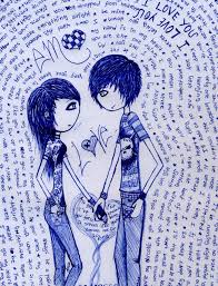 196x257 Pretty Cute Emo Drawings - Cute Emo Sketch