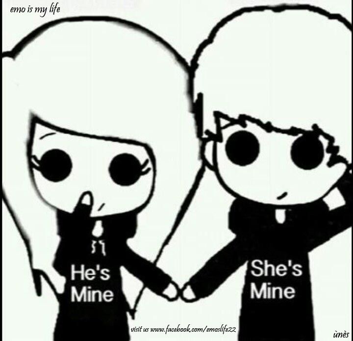 720x695 Cute Emo Couple Anime Emoscene Emo Couples - Cute Emo Sketch