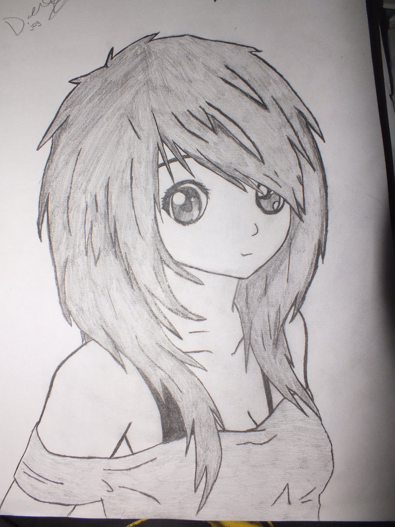 774x1032 Cute Emo Anime Drawings Cute Emo Anime Drawings - Cute Emo Sketch