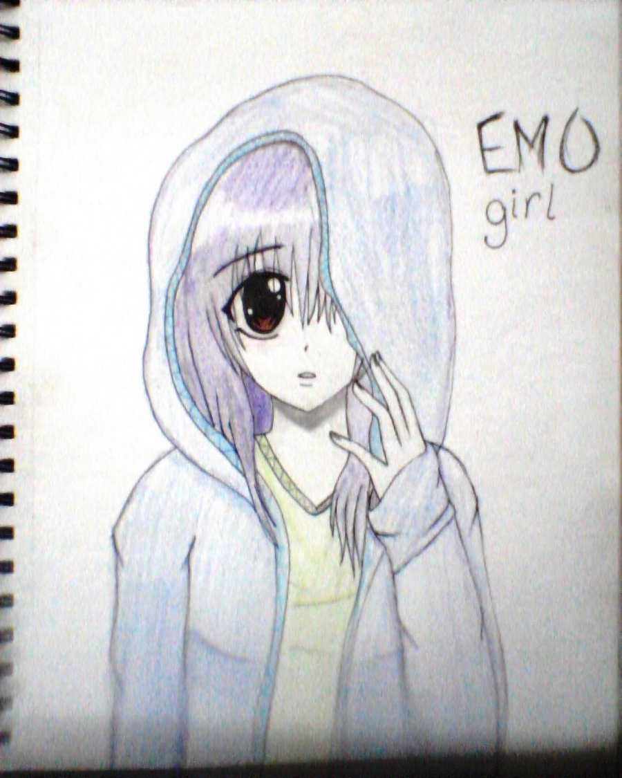 900x1125 Cute Emo Anime Drawings Cute Emo Anime Drawings Anime Emo Girl - Cute Emo Sketch