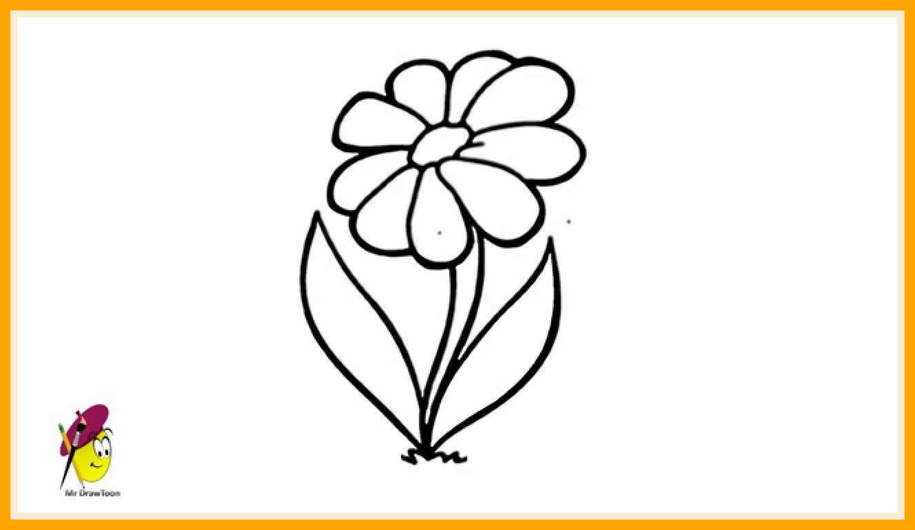 1330x770 Unbelievable Cute Easy Of Simple Flower Drawing How To Draw Pics - Cute Flower Sketches