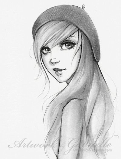 400x526 Pin By A Manufaktur On Little Girl Drawings, Art And - Cute Girl Sketch