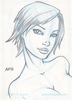 250x353 Cute Girl Sketch Card By Nortedesigns - Cute Girl Sketch Images