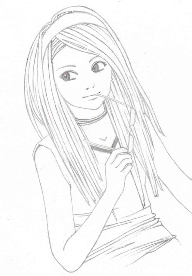 746x1072 Cute Girl Sketch Images Wallsmiga.co - Cute Girl Sketch Images