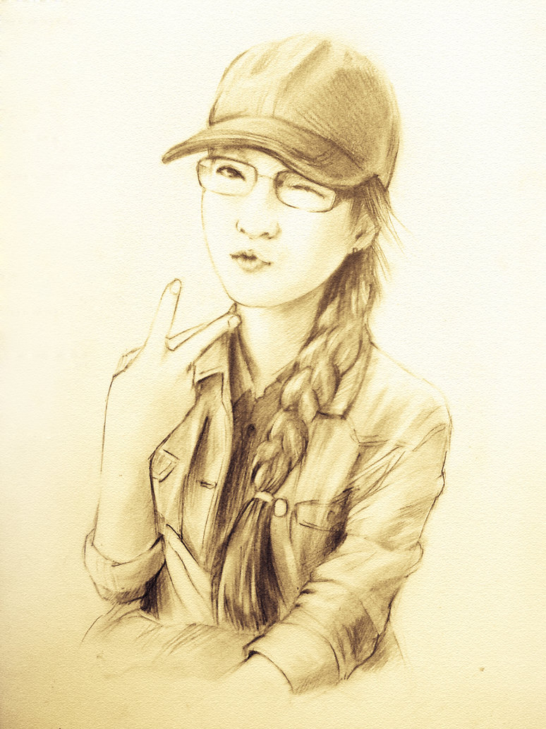 774x1032 Sketch Cute Girl! By Shinvn - Cute Girl Sketch Images