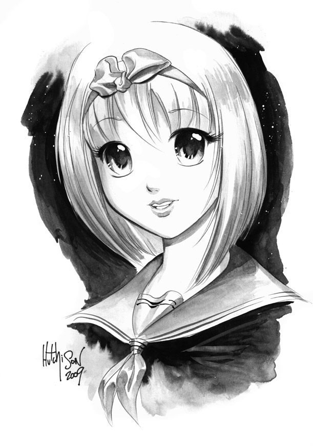 611x870 Sketch Girl By Dhutchison - Cute Girl Sketch Images