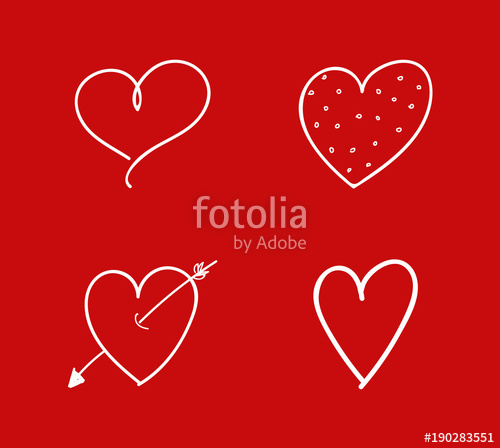 500x448 Cute Heart Sketches - Cute Heart Sketches