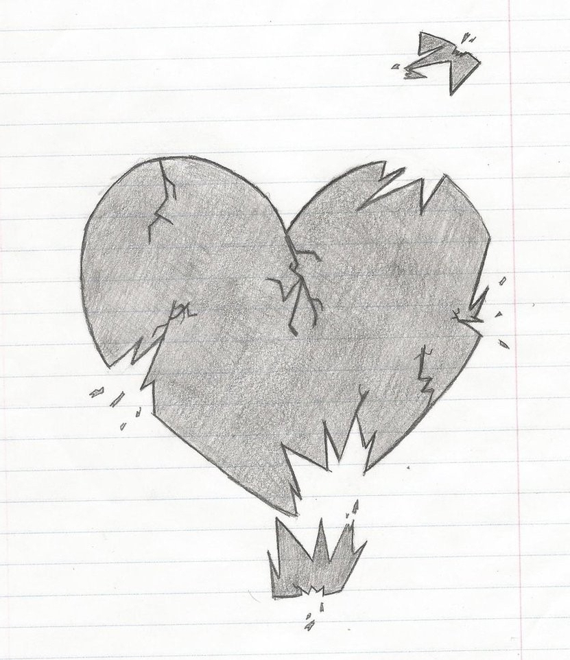 Простые рисунки карандашом сердца