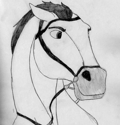 384x400 Horse Drawings By Nckat - Cute Horse Sketch