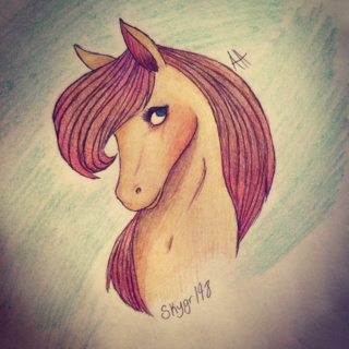 320x320 A Cute Horse Drawing I Did. - Cute Horse Sketch