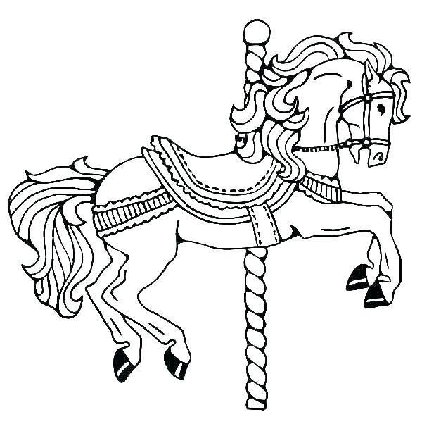 600x612 Coloring Pages Of Horses Rearing Cute Rear Horse Sketch Template - Cute Horse Sketch