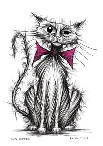 212x300 Cute Kitten Drawings - Cute Kitten Sketch