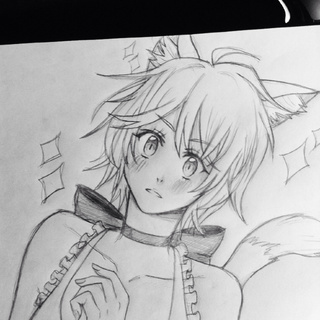 320x320 Cute Kitty Girl - Cute Kitty Sketch