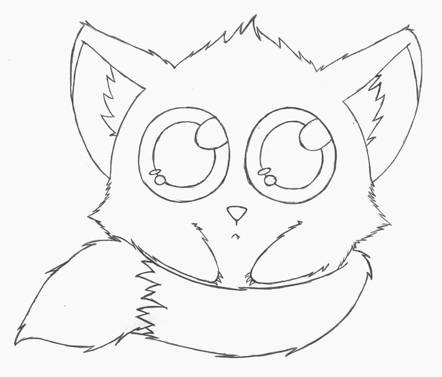 900x768 Cute Kitty - Cute Kitty Sketch