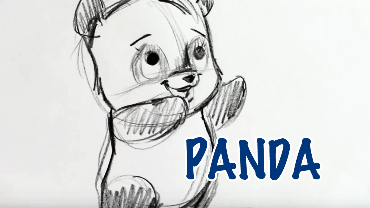 1280x720 How To Draw A Panda (Step By Step) - Cute Panda Sketch