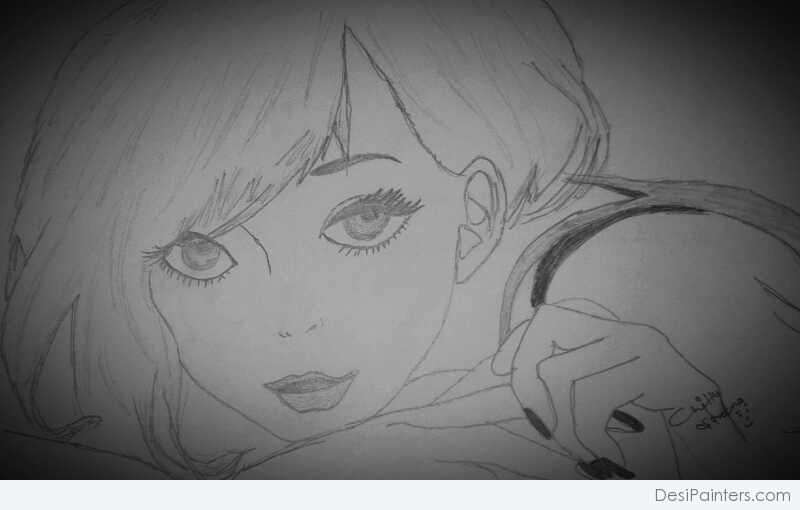 800x510 Pencil Sketch Of Cute Girl - Cute Pencil Sketches