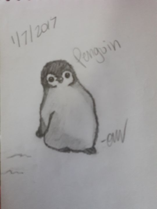 540x720 Cute Penguin - Cute Penguin Sketch