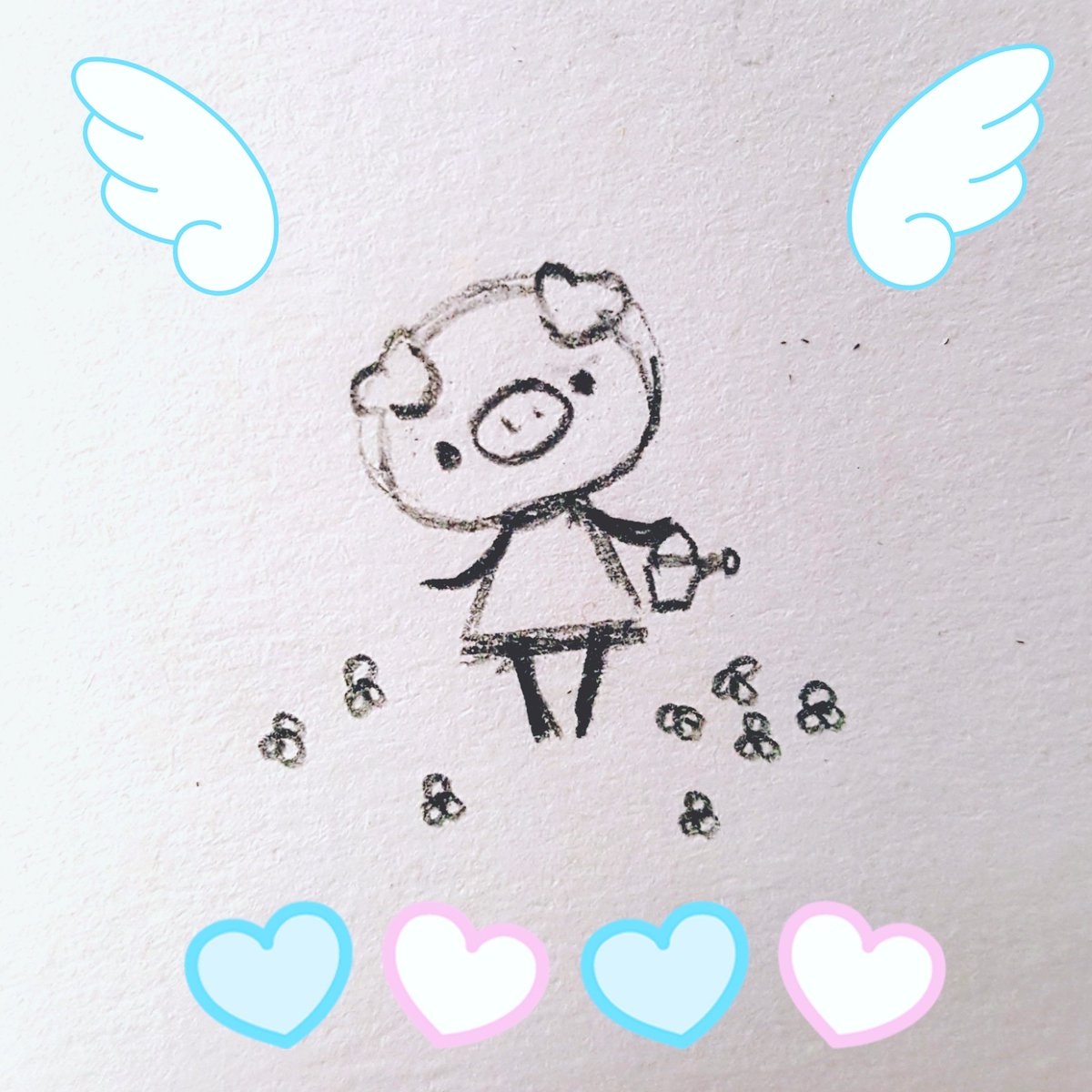 1200x1200 Doobie Drawing On Twitter Cute Piggy Doodle - Cute Pig Sketch