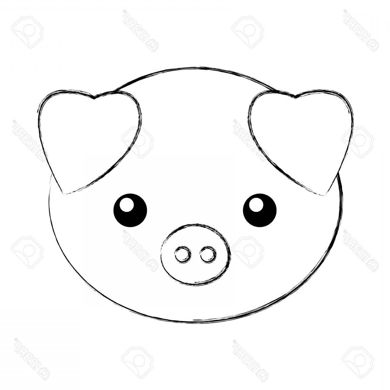 Cute Pig Sketch at PaintingValley.com | Explore collection of Cute Pig