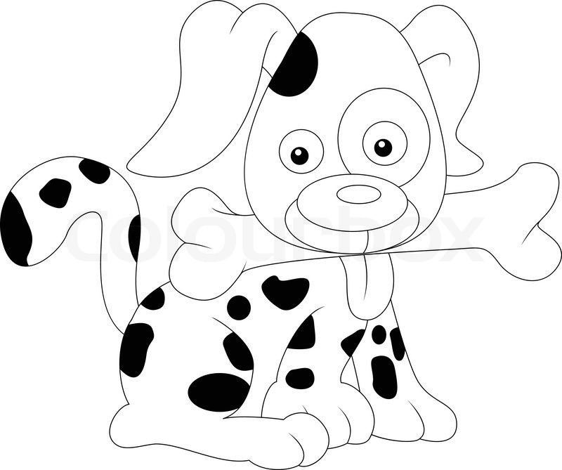 800x669 Cute Puppy Cartoon Sketch Stock Vector Colourbox - Cute Puppy Sketch