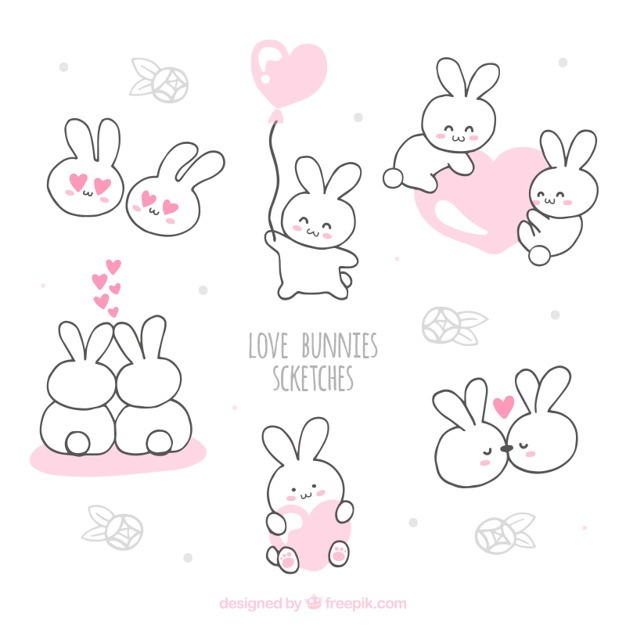626x626 Cute Bunny Vectors, Photos And Psd Files Free Download - Cute Rabbit Sketch
