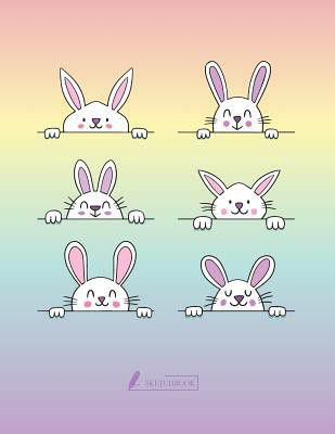 309x400 Sketch Book Cute Rabbit Cover (8.5 X 11) Inches 110 Pages, Blank - Cute Rabbit Sketch