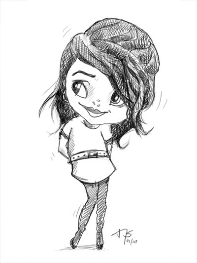 400x533 Sketch Cute Girl By Sodeikat - Cute Sketch Images