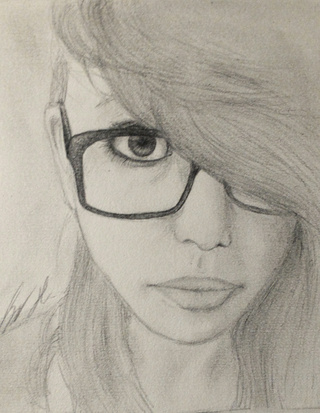 320x413 This Is A Cute Sketch Of My Very Beautiful Friend @gothickittycat - Cute Sketch Images