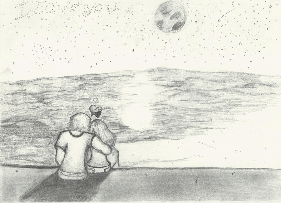 900x650 Cute Couple Sketch By Killerdeathbunny - Cute Sketch Of Couples