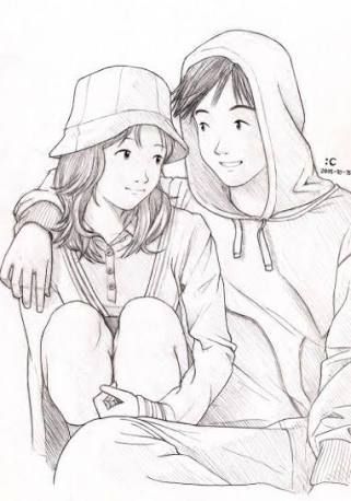 Cute Sketch Of Couples At Paintingvalleycom Explore