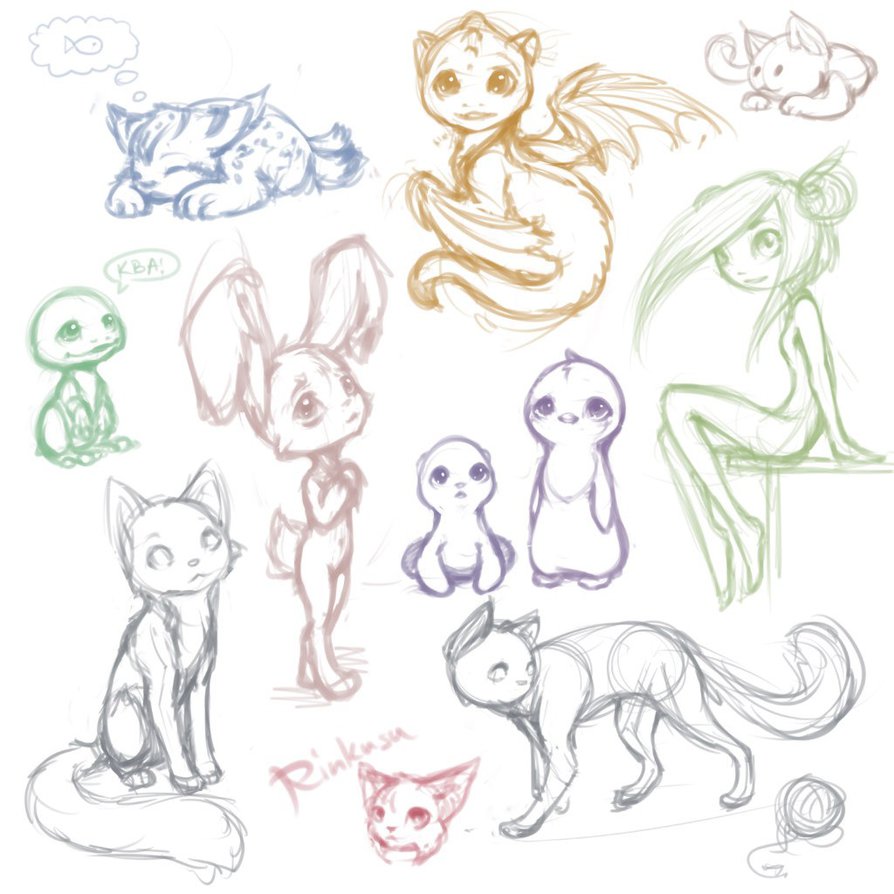 894x894 Cute Sketches By Blacklynxlair - Cute Sketches