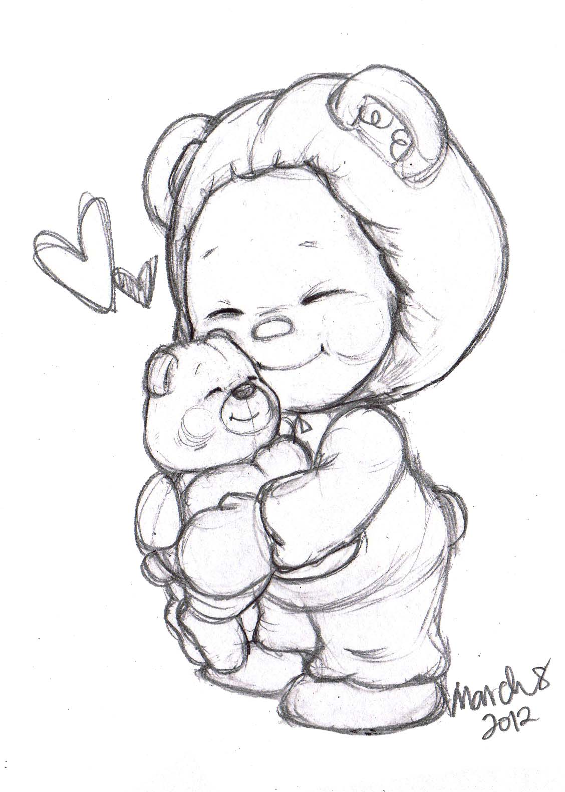 Cute Teddy Bear Sketch at PaintingValley.com | Explore collection of ...