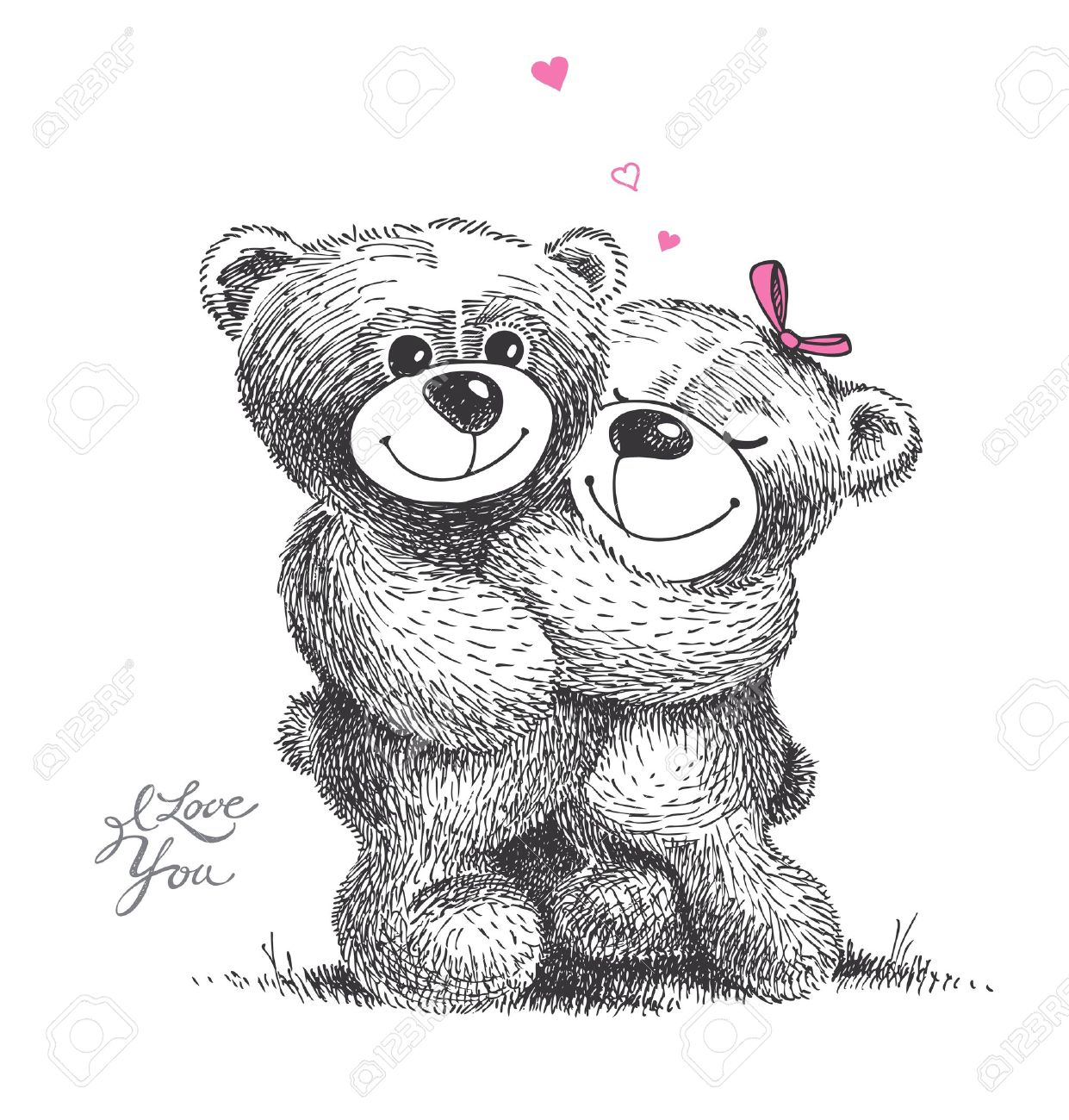 Cute Teddy Bear Sketch at PaintingValley.com | Explore collection of ...