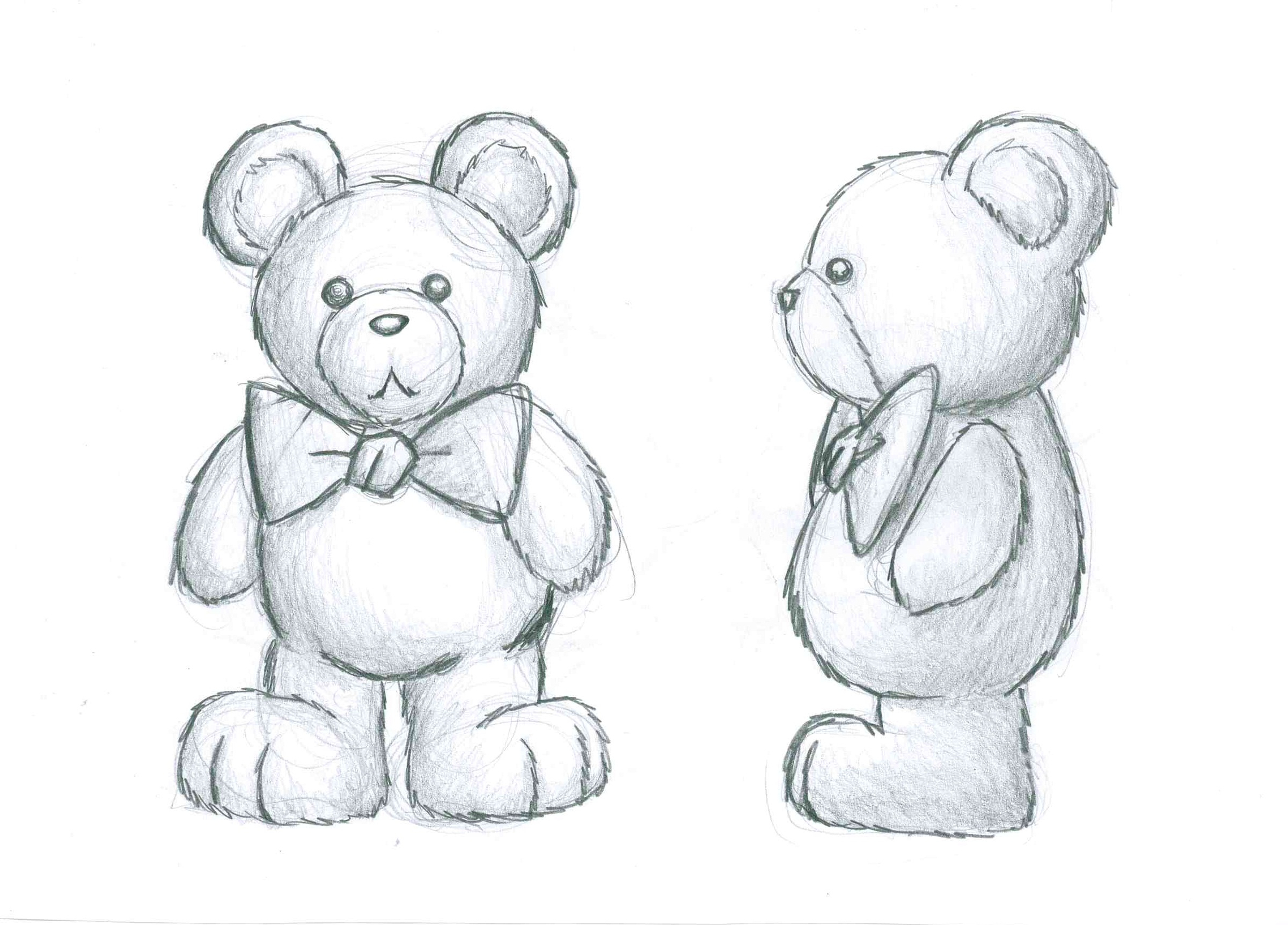 Cute Teddy Bear Sketch at PaintingValley.com | Explore collection of ...